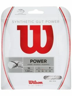 Wilson Synthetic Gut Power Tennis String - Set -tennis Sales Store 16w