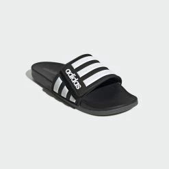 Adidas Adilette Comfort Adjustable Sandle -tennis Sales Store Adilette Comfort Adjustable Slides Black EG1344 04 standard