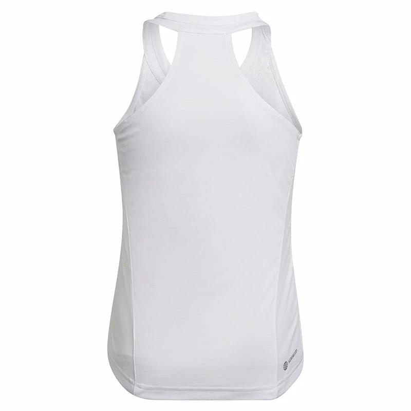 Girls Adidas Club Tank - White 1 Girls Adidas Club Tank - White