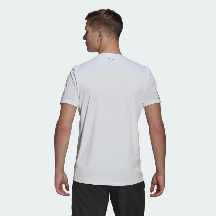 Adidas Club Tennis 3-Stripes Tee - White 5 Adidas Club Tennis 3-Stripes Tee - White - Image 5