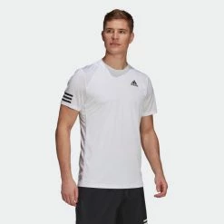 Adidas Club Tennis 3-Stripes Tee - White