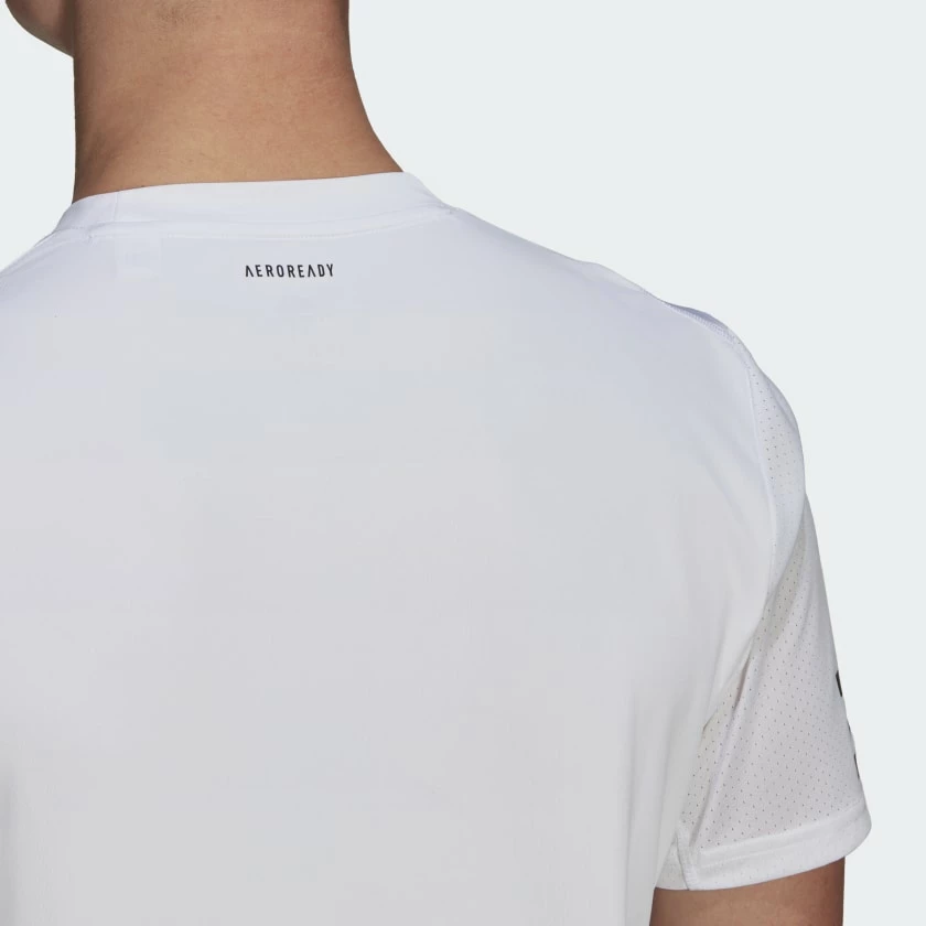 Adidas Club Tennis 3-Stripes Tee - White 3 Adidas Club Tennis 3-Stripes Tee - White - Image 3