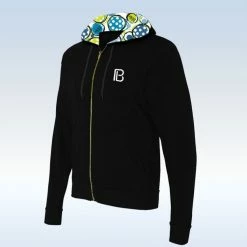 Bella Bella Sport Pickleball Bella Dink 1 Black Full-Zip Hoodie
