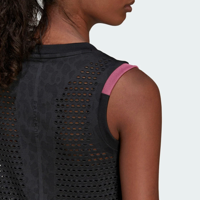Adidas Women's Rich Mnisi Tennis Primeknit Tank Top - Black 3 Adidas Women's Rich Mnisi Tennis Primeknit Tank Top - Black - Image 3