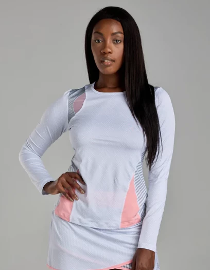 Sofibella Tennis Long Sleeve - Cosmopolitan 1 Sofibella Tennis Long Sleeve - Cosmopolitan