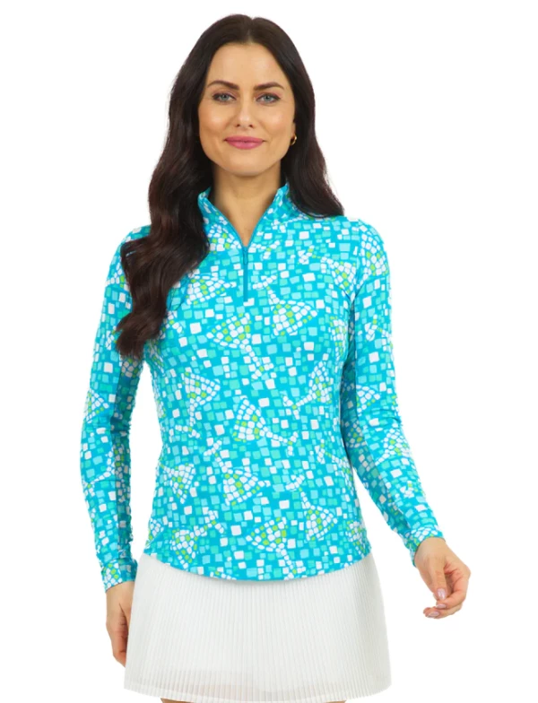 IBKUL Women's Long Sleeve Mock Neck Top 4 IBKUL Women's Long Sleeve Mock Neck Top - Image 4