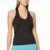 Lucky In Love Women's V-Neck Tennis Tank With Bra