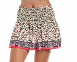 Lucky In Love Women's Long Oopsie Daisy Smocked Tennis Skirt