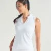 L'Oeuf Poché Women's Sleeveless Ruffle Tennis Polo