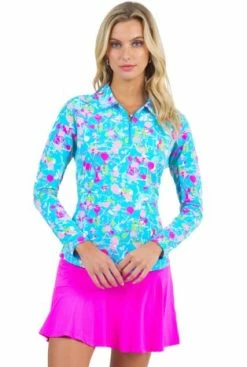 IBKUL Women's Print Adjustable Long Sleeve Zip Polo 9 IBKUL Women's Print Adjustable Long Sleeve Zip Polo -tennis Sales Store Screenshot2022 10 23161328