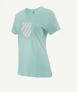 K-Swiss Women's Court Tennis T-Shirt- Aruba Blue/ White -tennis Sales Store Screenshot2022 11 05160845