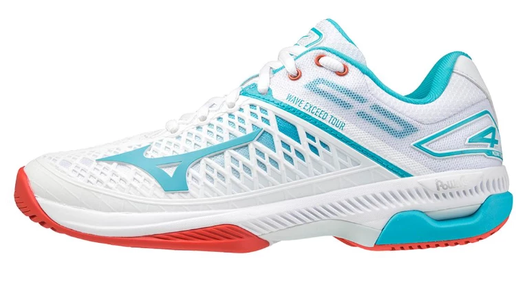 Women's Mizuno Wave Exceed Tour 4 All Court Tennis Shoe - White 6 Women's Mizuno Wave Exceed Tour 4 All Court Tennis Shoe - White - Image 6