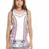 Junior's Lucky In Love Santa Fe Glow Tennis Tank Top