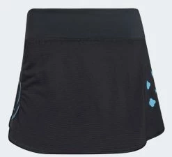 Adidas Women's Paris Match Tennis Skirt - Carbon / Pulse Aqua