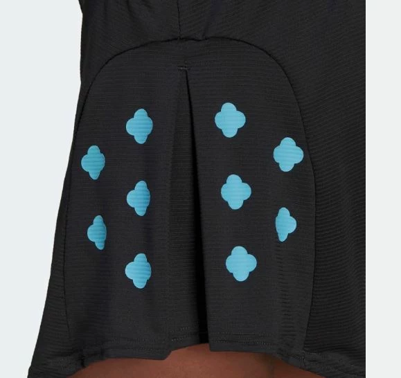 Adidas Women's Paris Match Tennis Skirt - Carbon / Pulse Aqua 3 Adidas Women's Paris Match Tennis Skirt - Carbon / Pulse Aqua - Image 3