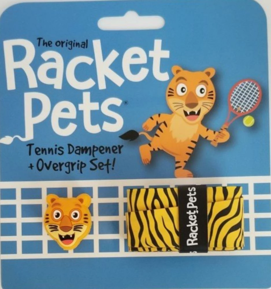 Racket Pets Tiger Overgrip & Dampener Set 1 Racket Pets Tiger Overgrip & Dampener Set