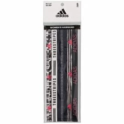 Adidas Women's Stretch Elastic Non-Slip Tennis Headbands- 5 Pack