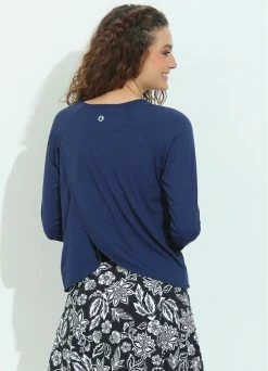 Dona Jo Women's Move Tennis Long Sleeve Shirt -tennis Sales Store nvy4