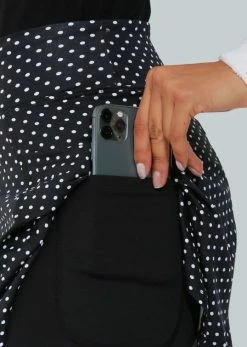 Dona Jo Women's Skirted Capri (Black Polka Dot/Blk) 5 Dona Jo Women's Skirted Capri (Black Polka Dot/Blk) -tennis Sales Store rgsgws