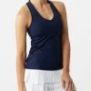 Lucky In Love Women's Core V-Neck Tank - Navy