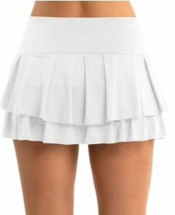 Women's Lucky In Love Wavy Pleat Tier Skirt -tennis Sales Store sfvv
